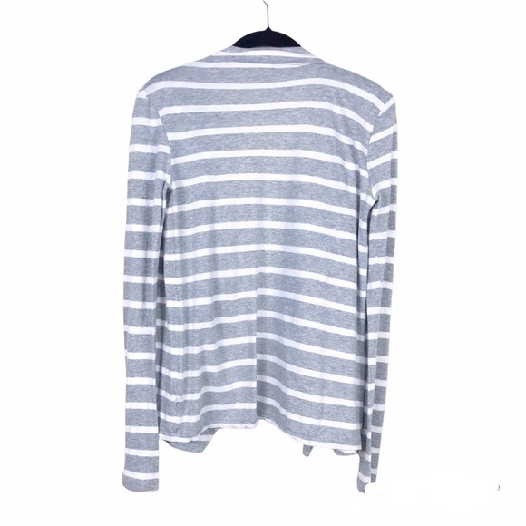 J. Crew Gray Striped Cascading Always Cardigan XS - Picture 3 of 8
